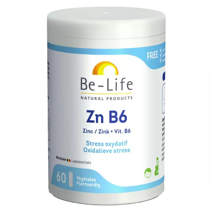 Be-Life BIOLIFE Zn Zink B6 Vitamine B6 60 capsules