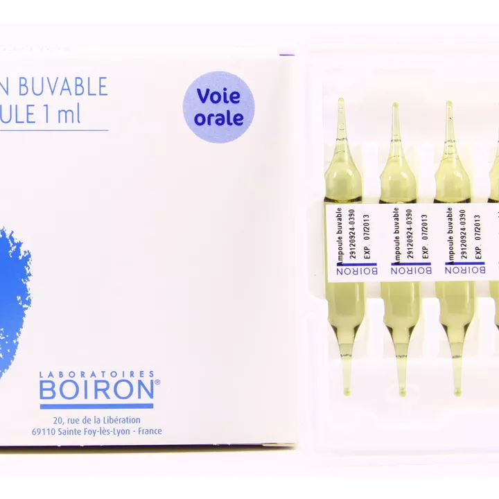 Unitarian homeopathic medicine in drinkable ampoules Boiron