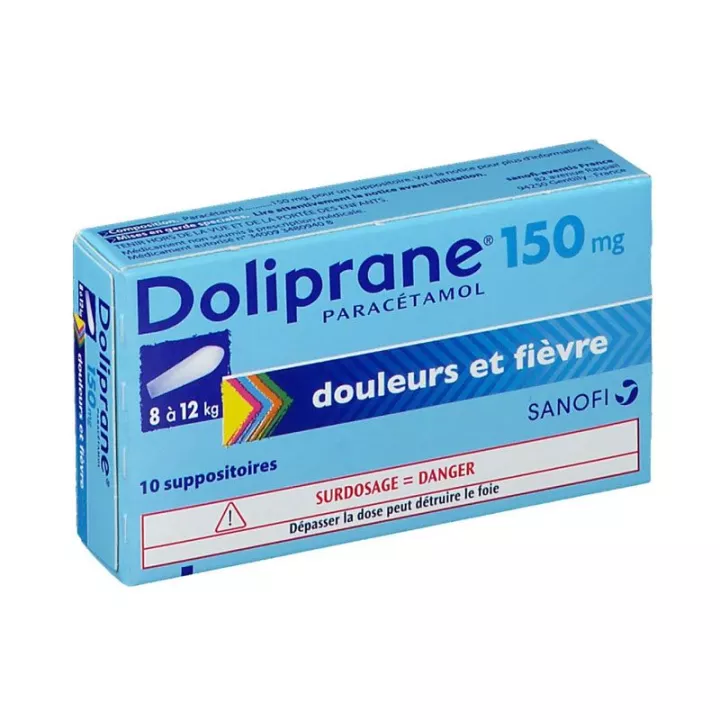 Doliprane 1000 mg adulte 8 suppositoires - Douleurs et Fièvre