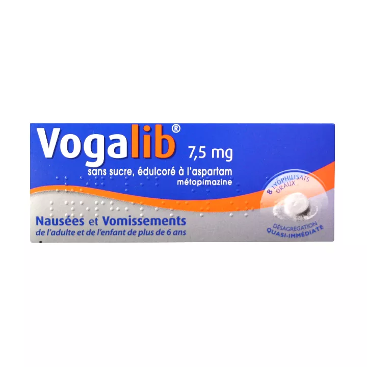 VOGALIB náuseas 7,5 mg vómitos LIOFILIZADO