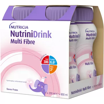 Nutricia NutriniDrink Multi Fibre Strawberry 4 x 125 мл