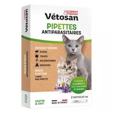 Vetosan Pipettes Antiparasitaires Chatons & Chat 2 pipettes
