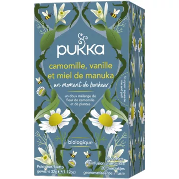 Pukka Bio Camomille, Vanille et Miel de Manuka Tisane relax 20 sachets*