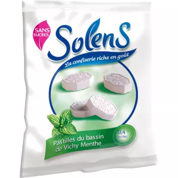 Solens Pastille du Bassin de Vichy sans Sucres Menthe 100g