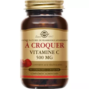 Solgar Vitamin C 500 mg Himbeere/Cranberry 90 Kautabletten