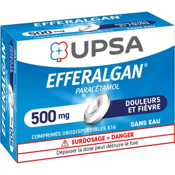 Efferalgan Paracétamol 500 mg 16 comprimés orodispersibles