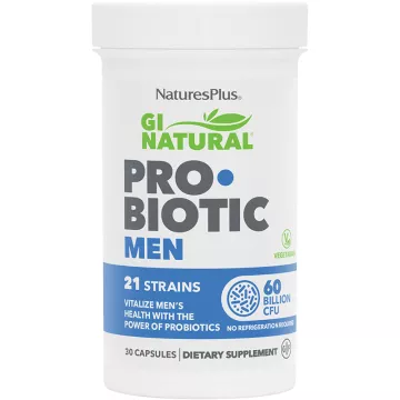 Natures Plus GI Natural Probiotique Homme 60 milliards 30 gélules