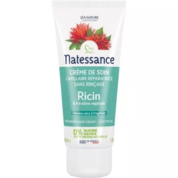 Crema capilar sin aclarado Natessance Ricin 100 ml