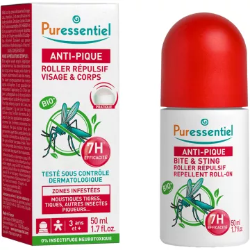 Puressentiel Anti-Bite Repellent Roller Viso e Corpo 50 ml