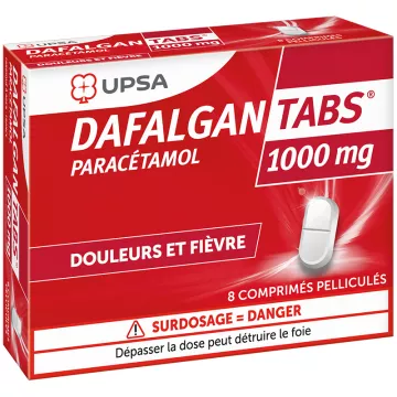 Dafalgan Tabs 1G Paracétamol 8 Comprimés