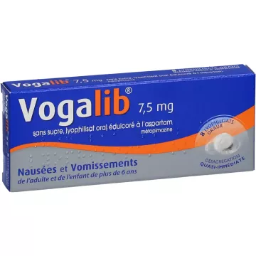 VOGALIB 7,5MG nausées vomissements LYOPHILISAT