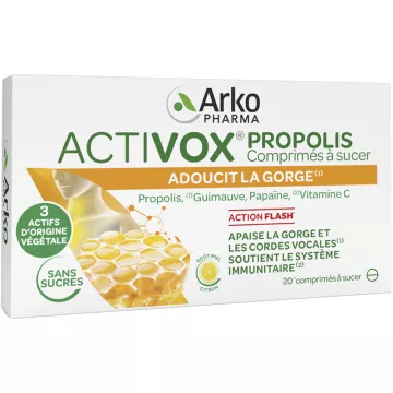 Arkopharma Activox Propolis Adoucit la Gorge 20 comprimés