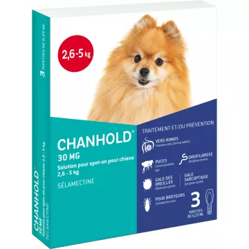 Chanhold Ungezieferprodukte für Hunde 3 Pipetten Clément-Thékan