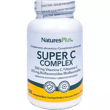 Natures Plus Super C Complex 500 mg comprimidos Ação prolongada