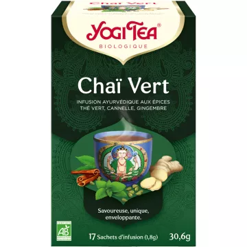 Chá verde Yogi Tea 17 saquetas de chá