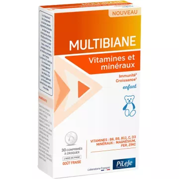 Pileje Multibiane Bambini Vitamine e minerali 30 compresse masticabili