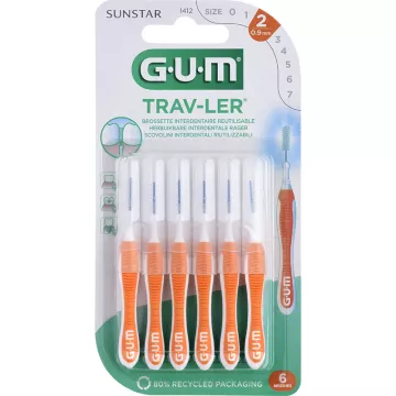 Escova interdentária Sunstar Gum Trav-Ler 0,9 mm