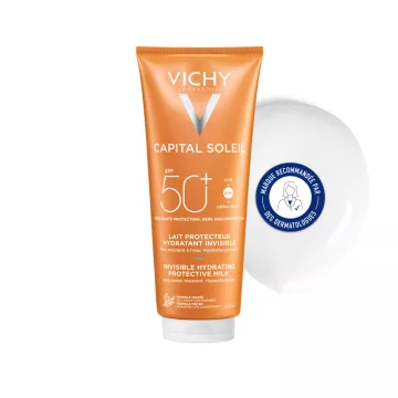 Vichy Capital Soleil Unsichtbare feuchtigkeitsspendende Schutzmilch SPF50+ 300 ml