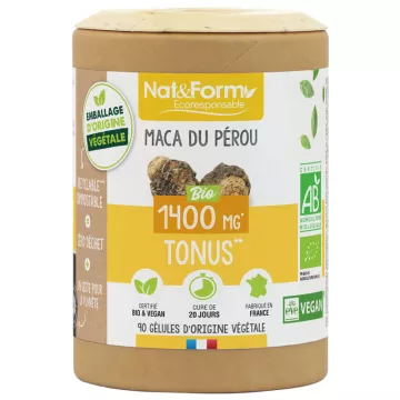 Nat & Form Biologische Peruaanse Maca 200 Plantaardige Capsules Eco