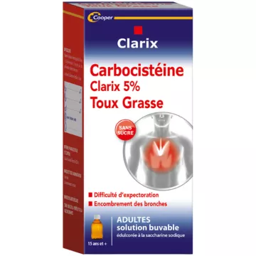 Clarix lösend Carbocisteine ​​5% ERWACHSENE Sirup 250 ml