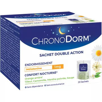 Tisane Sommeil Chronodorm Mélatonine 1 mg 20 Sachets