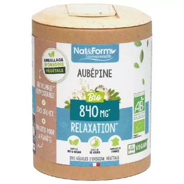 Nat & Form Aubepine Organic 200 Capsule Vegetali 