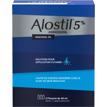 ALOSTIL Minoxidil 5% Skin foam 3 vials