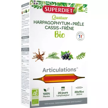 Superdiet Quatuor Articulations Organic 20 ampollas