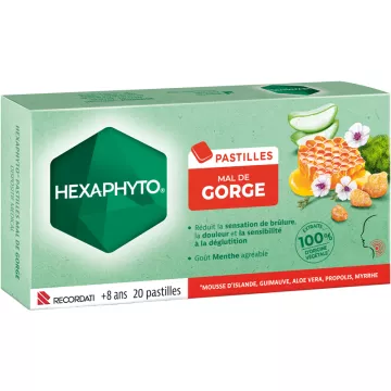 Hexaphyto Pastilles Mal de Gorge 20 pastilles