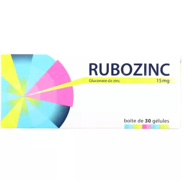 RuboZinc 15MG Zinc 30 capsules