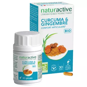 Cúrcuma Naturactive Gengibre Biológico 30 cápsulas