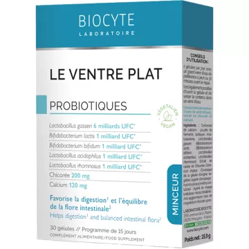 Biocyte Schlankheit Probiotika Flacher Bauch & Verdauung 30 Kapseln