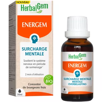 Herbalgem Complexe Energem Surcharge Mentale bio 30 ml