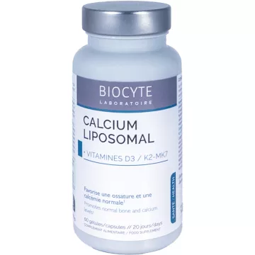 Biocyte Longevity Calcium liposomal Vitamins D3/K2 60 Capsules