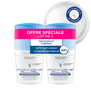 Vichy Desodorante Mineral Sin Sal Aluminio 48h Roll-On 50 ml