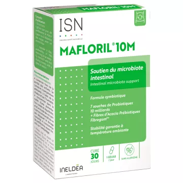 Mafloril 10 M apoiar flora intestinal 30 cápsulas Ineldea