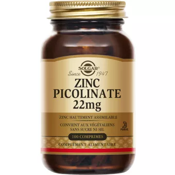 Solgar Zinc Picolinate 22 mg 100 Tabletten