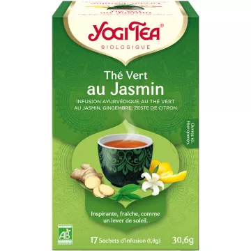 Yogi Tea Groene Thee Jasmijn Ayurvedische Kruidenthee 17 Zakjes