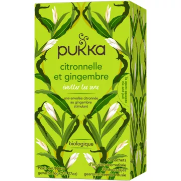 Pukka Bio Tisane Citronnelle & Gingembre 20 Sachets