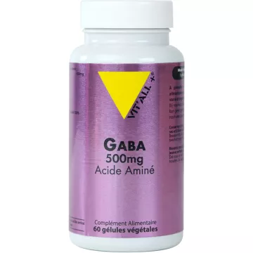 Vitall+ Gaba 500 mg 60 gélules végétales