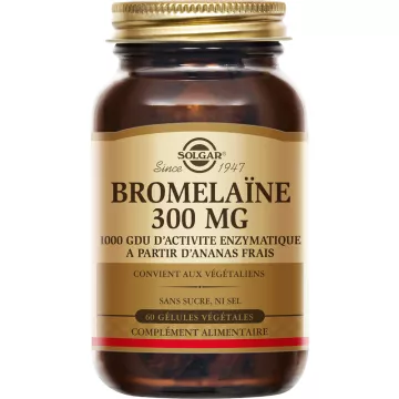 Solgar Bromélaïne 300 mg 60 gélules végétales