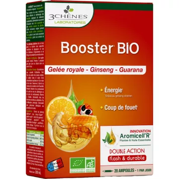 3-Chênes Phyto Aromicell'r Tonus Reforço de energia Geleia real orgânica Ginseng Guaraná ampolas