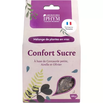 Tisane Confort Sucre Iphym Mélange de Plantes en Vrac 100 g 