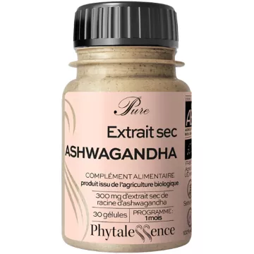 Phytalessence Extrato seco de Ashwagandha Orgânico 30 cápsulas