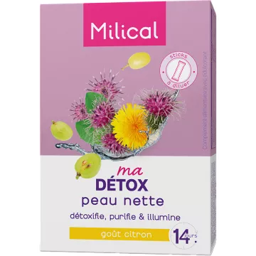 Milical Detox Piel Limpia Desintoxica Purifica y Elimina 14 sticks