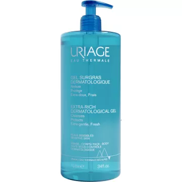 Uriage gel surgras dermatologique peaux sèches 1 litre