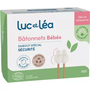 Luc et Léa 60 Wattestäbchen mit Babymundstück