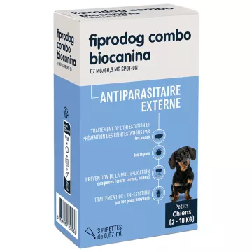 Biocanina Fiprodog Scatola combinata di 3 pipette