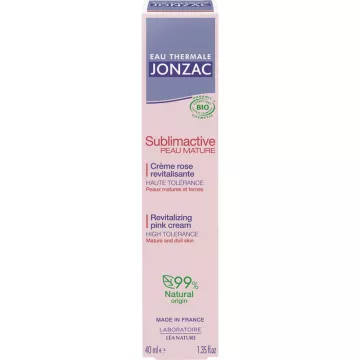 Jonzac Sublimactive Peau Mature Crème Rose Revitalisante Bio 40 ml