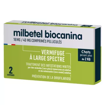 MILBETEL CHAT Wurmkur 2 Tabletten